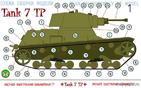 7TP из бумаги, модели сборные бумажные скачать бесплатно - Танк ...