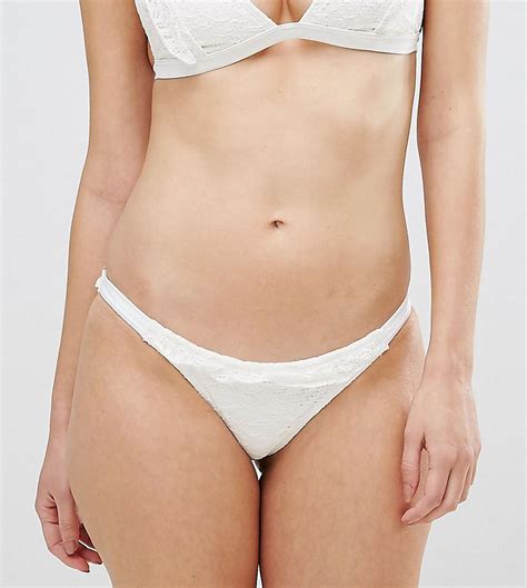 Peek Beau Crochet Ruffle Bikini Bottom White Modesens