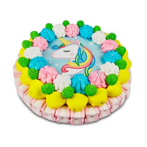 Tarta De Chuches Con Oblea De Unicornio De G Por