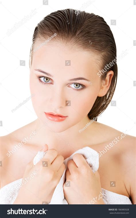 Happy Nude Woman Perfect Body Posing Stock Photo Edit Now 186985928