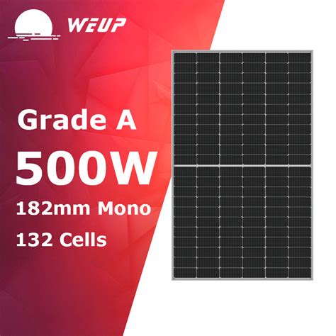 Factory Direct Supply Mono 500w Bifacial Solar Panel Half Cut 500w Pv