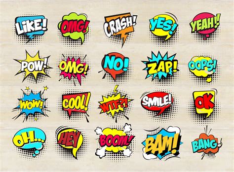 Colorful Comic Speech Bubbles Svg Speech Bubble Pop Art Retro Speech