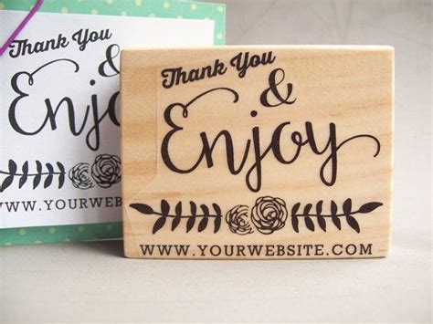 Rubber Stamp Thank You And Enjoy Add Your Website Or Business Name