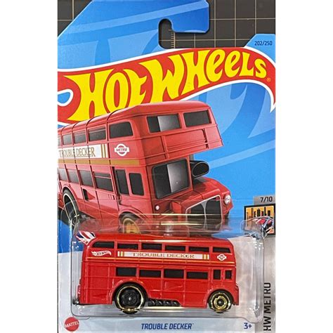 風火輪 Hot Wheels 23L 23M 英倫 雙層巴士 TROUBLE DECKER 蝦皮購物