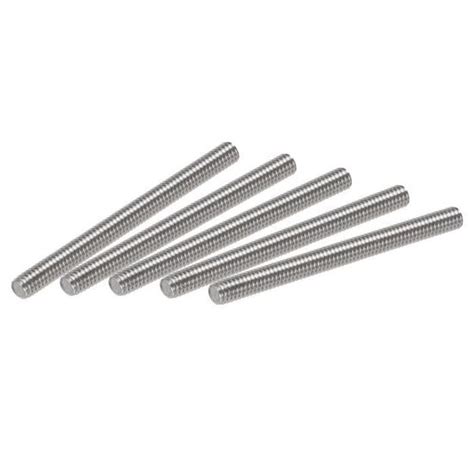 SOURCING MAP 25Pcs M4 x 50mm Tige Entièrement Filetée Acier Inox 304