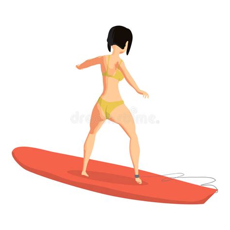 Mujer Joven En Practicar Surf Del Bikini Persona Que Practica Surf De La Muchacha Visi N