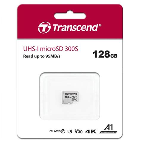 Карта памяти Transcend 300S 128 ГБ (TS128GUSD300S, microSDXC, UHS-I U3 ...