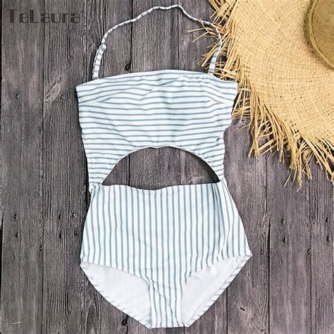 Женский купальник с высокой талией, сексуальный цельный купальник с пуш ...