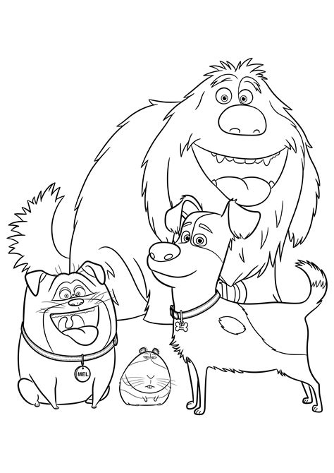 Collection of The Secret Life Of Pets Coloring Pages - Free Printable