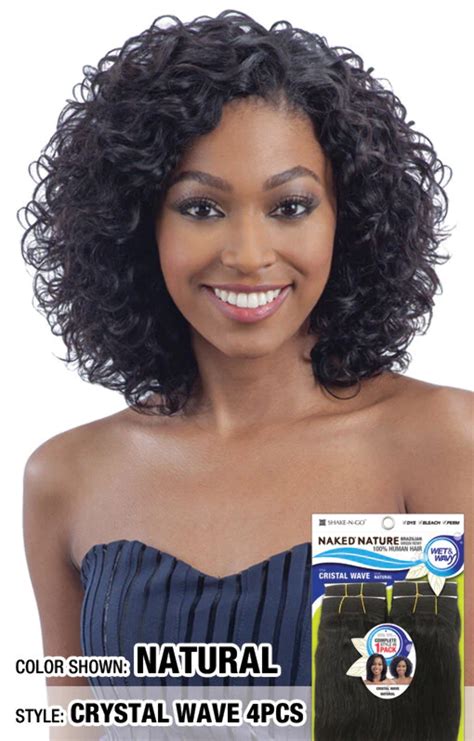 Naked Nature Brazilian Virgin Remy 100 Human Hair Wet Wavy Weave CRYSTAL WAVE Natural