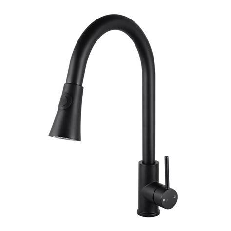 Round Black Pull Out Kitchen Sink Mixer Tap Iconic Tiles