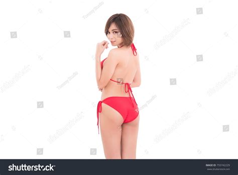 Isolated Red Bikini Girl Stock Photo Shutterstock