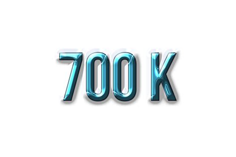 700 k subscribers celebration greeting Number with plastic design ...