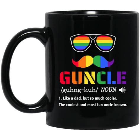 Gay Uncle Gifts Guncle Definition Gay Uncle Ceramic Coffee Mug Funny Gift Lgbt Cubebik