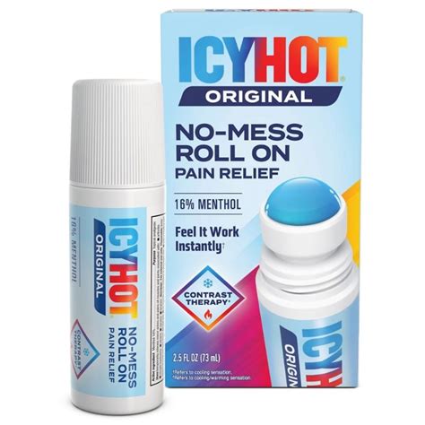Icy Hot Original Medicated Pain Relief Liquid With No Mess Applicator