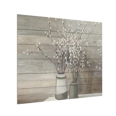 Trademark Fine Art Pussy Willow Still Life Gray Pots Outdoor Canvas Target
