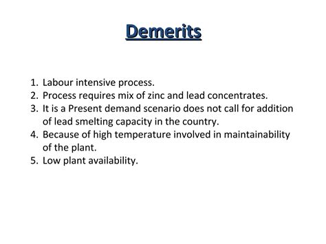Extractive Metallurgy Presentation Zinc Ppt