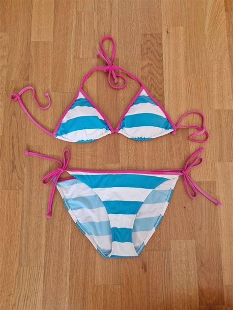 Animal Bikini Gr gestreift türkis weiss Kaufen auf Ricardo