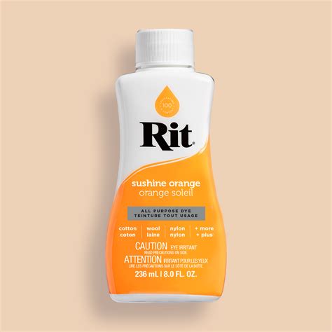 Rit All Purpose Liquid Dye Sunshine Orange 236 Ml 8 Oz Rit Dye