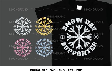 Snow Day Supporter Winter Snow Flake Svg Graphic By Nhongrand