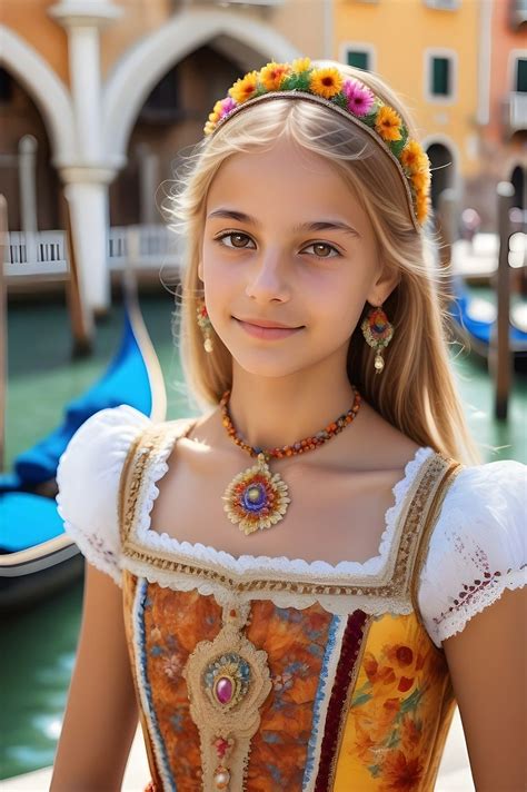 Download Italian Venice Girl Royalty Free Stock Illustration Image