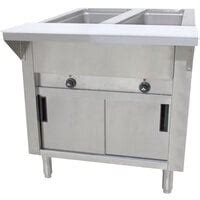 Advance Tabco B4 240 B S Open Base Everyday Buffet Stainless Steel Four Pan Electric Hot Food