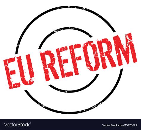 Eu Reform Rubber Stamp Royalty Free Vector Image