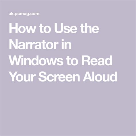 How To Use The Narrator In Windows To Read Your Screen Aloud Artofit