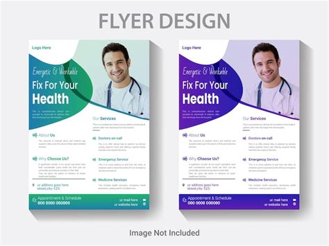 Premium Vector A4 Size Medical Flyer Template Healthcare