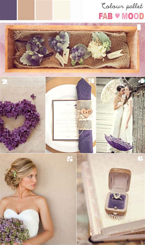 Brown Champagne Nude And Purple Inspiration Board 1 Fab Mood Wedding Colours Wedding Themes