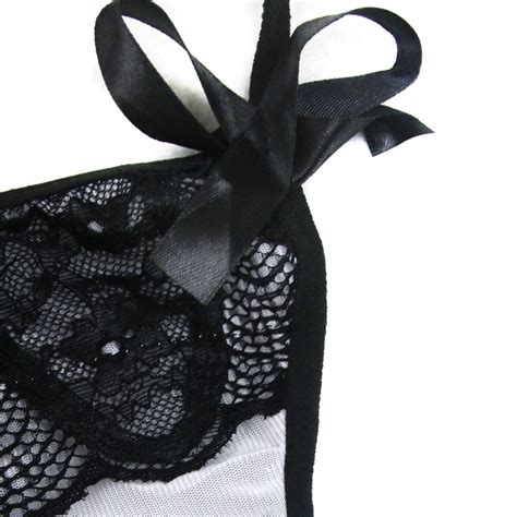 Fashion White Shoulder Straps Lace Trim Mesh Babydoll Lingerie Sleepwear Dress N16879