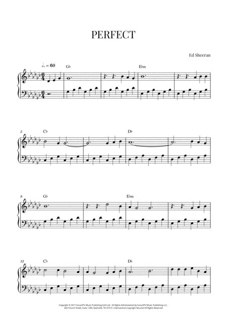 Perfect Arr Cadenza Editions Sheet Music Ed Sheeran Performance