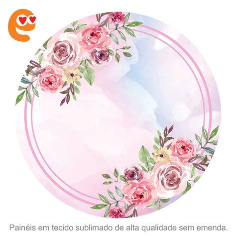 Descobrir 65 Imagem Painel Redondo Floral Rosa Br Thptnganamst Edu Vn