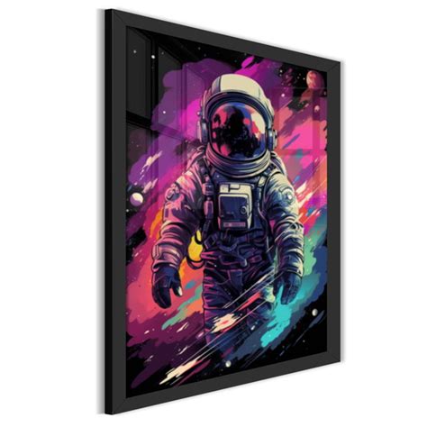 Quadro Astronomia Astronauta Colorido Planetas Universo Elo