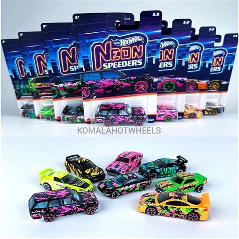 Hot Wheels Neon Speeders Set Of Pcs Eclipses Honda S Mazda Rx Drift Shopee Malaysia