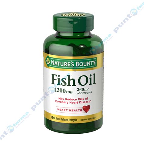 Aceite De Pescado Fish Oil 120mg Natures Bounty Frasco De 120