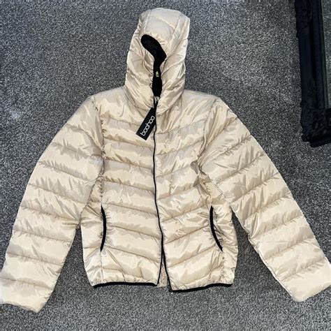 Boohoo Nude Puffer Jacket Size 12 Brand New Still Depop