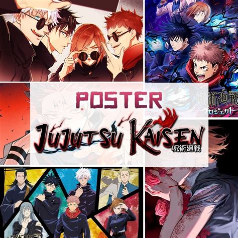 Poster Anime Jujutsu Kaisen Tranh Dán Tường Manga Wall Decor Góc Học