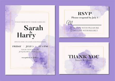 Tache D Aquarelle Abstraite Comme Mod Le D Invitation De Mariage