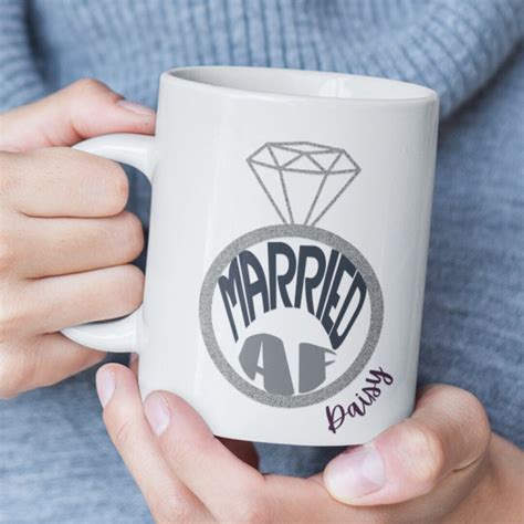 Personalised Married As Fuck Gift Mug For Bride Wedding Etsy