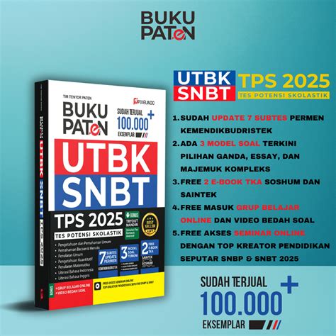 Jual BUKU PATEN UTBK SNBT 2025 TPS TES POTENSI SKOLASTIK UTBK 2025 SNBT