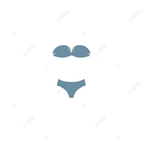 Bikini Icon Logo Flat Design Template Symbol Holiday Black Vector Symbol Holiday Black PNG
