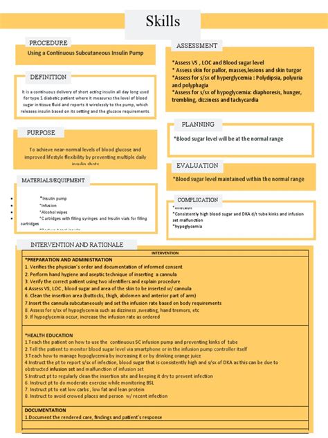 Skills Using A Continuous Subcutaneous Insulin Pump Pdf