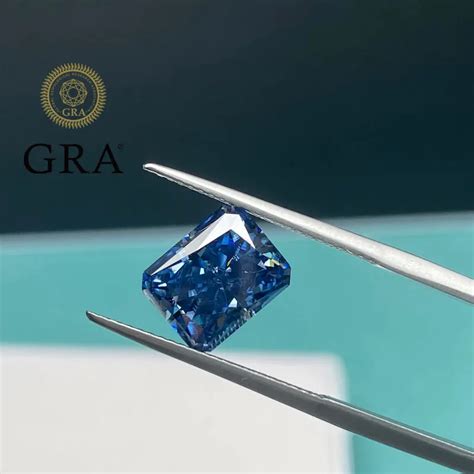 Pirmiana New Blue Color Vvsi Moisanite Excellent Radiant Cut Loose