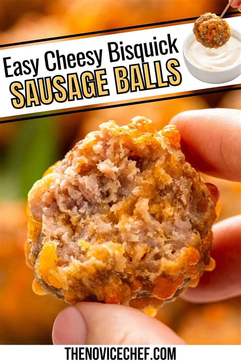 Cheesy Bisquick Sausage Balls Recipe | The Novice Chef