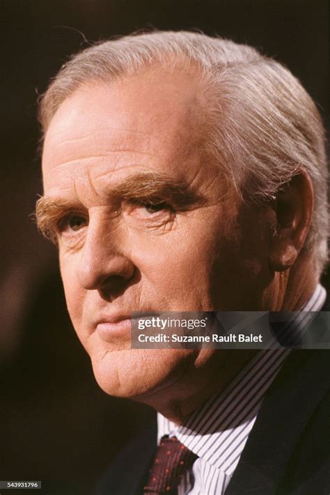 British Spy And Thriller Author John Le Carré On The Tv Set Of The