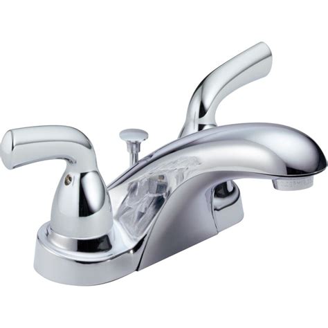 Peerless 2 Handle Centerset Bathroom Sink Faucet With Lever Handles In Chrome The Home Depot