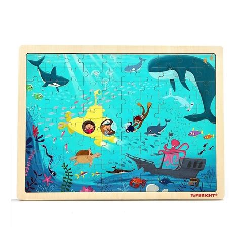 Rompecabezas Puzzle Pz Bajo El Agua Top Bright Madera Mar