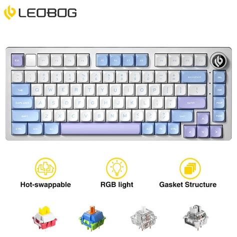 Leobog Hi Wired Mechanical Keyboard Gasker Rgb Aluminum Hot