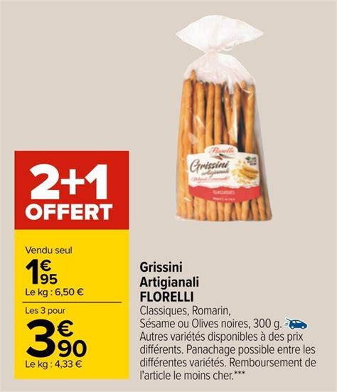 Promo Florelli Grissini Artigianali Chez Carrefour